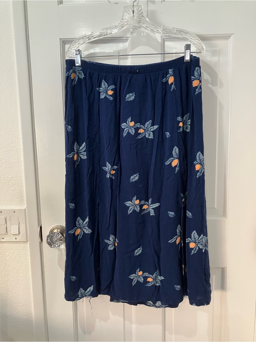 Mossimo Navy Tropical Floral Skirt